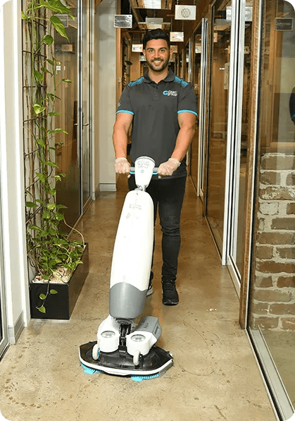 Industrial Floor Scrubbing